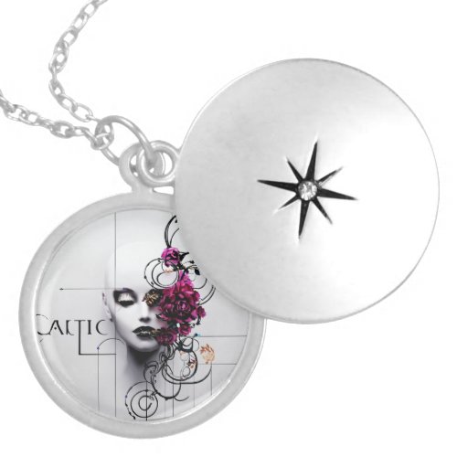 Gothic Style Tiara Art_Fierce  Protective Design_ Locket Necklace