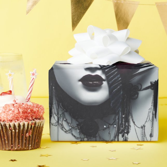 Gothic Style Tiara Art-Fierce & Protective Design- Wrapping Paper (Birthday Party)