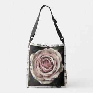 Gothic Styled Vintage Rose Crossbody Bag
