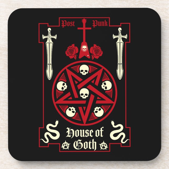 Gothic Subculture Post Punk  Beverage Coaster (Front)