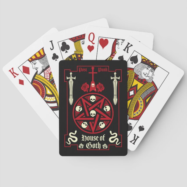 Gothic Subculture Post Punk  Poker Cards (Back)