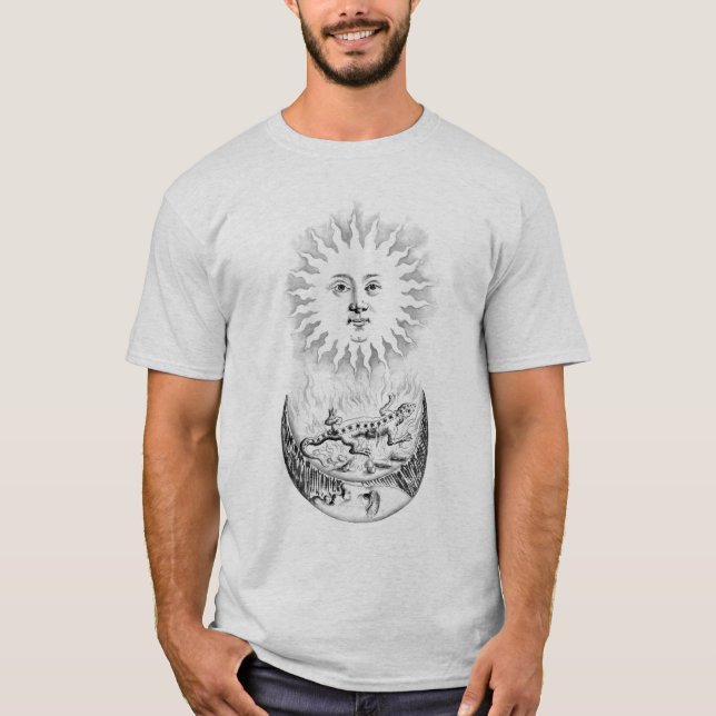 Gothic Sun and Salamander Moon T-Shirt (Front)