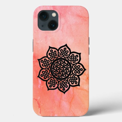 GOTHIC SUN Black Pink Red Celtic Knots iPhone 13 Case
