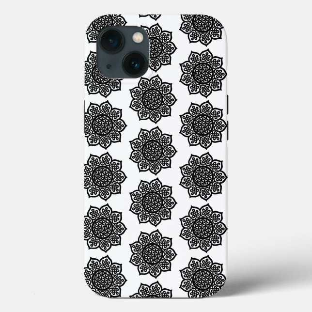 GOTHIC SUN Black White Celtic Knots Case-Mate iPho Case-Mate iPhone Case (Back)