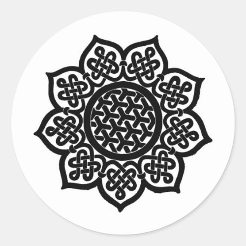 GOTHIC SUN Black White Celtic Knots