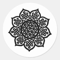 GOTHIC SUN Black White Celtic Knots