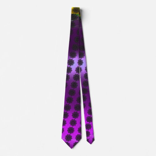 GOTHIC SUN CELTIC KNOT Purple Gem Neck Tie