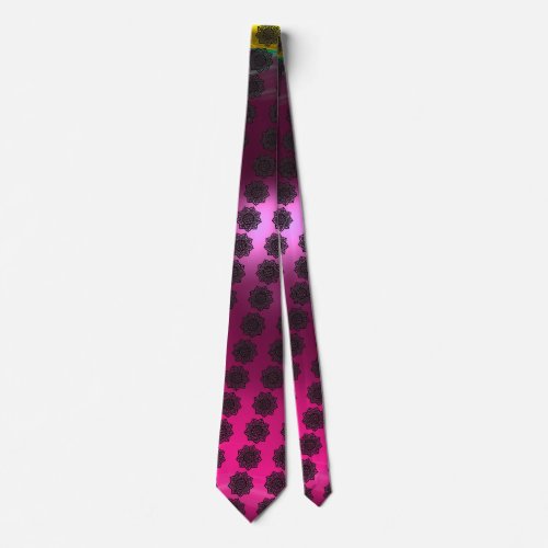 GOTHIC SUN DELTIC KNOTS Pink Fuchsia Gem Tie