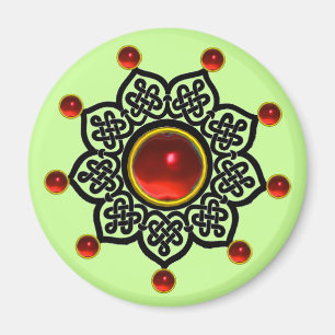 GOTHIC SUN Red Ruby Gem Magnet