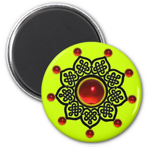 GOTHIC SUN  Red Ruby Gem Magnet