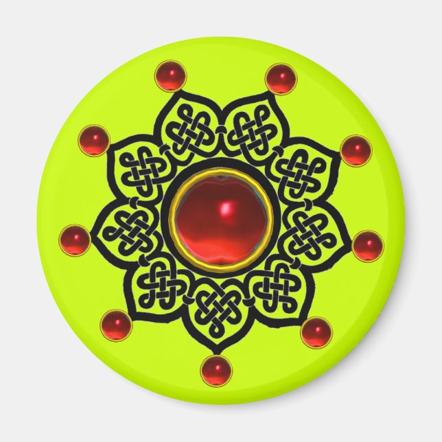 GOTHIC SUN  Red Ruby Gem Magnet (Front)
