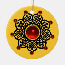GOTHIC SUN  Red Ruby Gem,Yellow