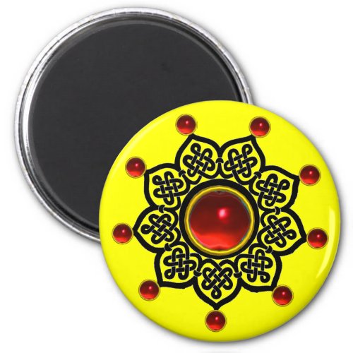 GOTHIC SUN  Red Ruby Gem,Yellow