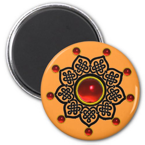 GOTHIC SUN  Red Ruby GemYellow Magnet