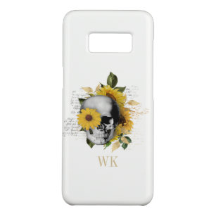 Gothic Sunflower Skull Monogram Case-Mate Samsung Galaxy S8 Case