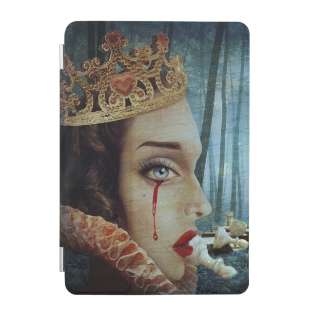 Gothic Surreal Unique Collage Sad Queen of Hearts iPad Mini Cover (Front)