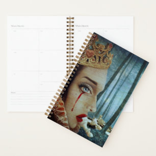 Gothic Surreal Unique Collage Sad Queen of Hearts Planner