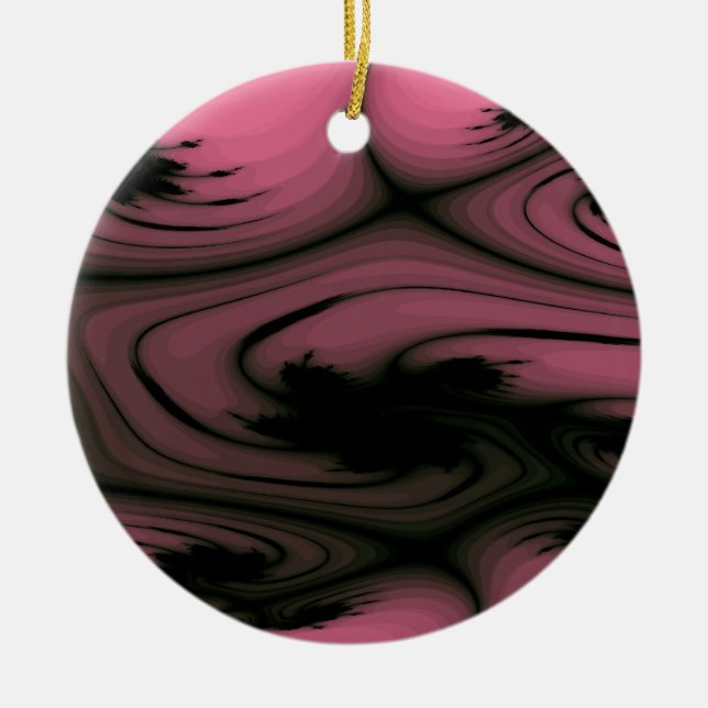 Gothic Swirls Medallion Ceramic Ornament (Front)
