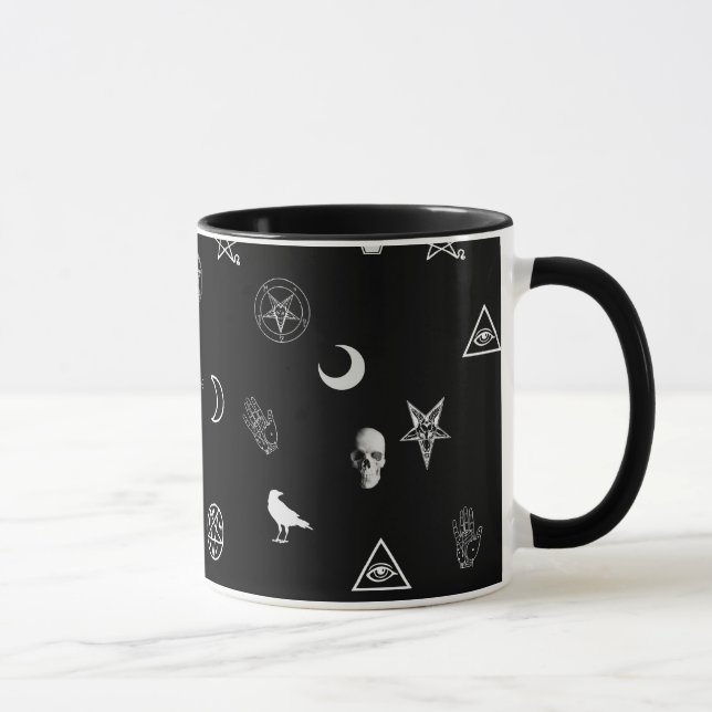 Gothic Symbols Pattern Mug (Right)