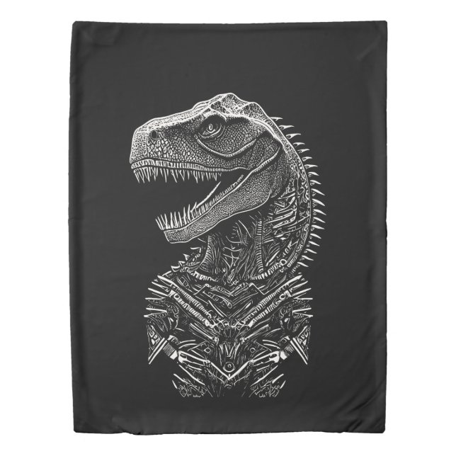 Gothic T-Rex Dinosaur Duvet Cover (Front)