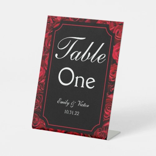Gothic Table Number Sign