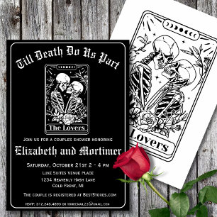 Gothic Tarot Card Couples Shower Invitation