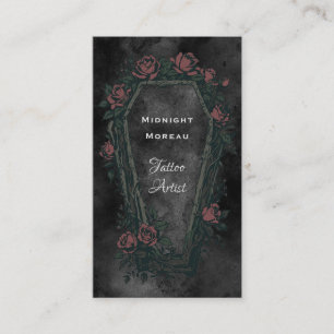 Gothic Tattoo Artist QR Code Business Card