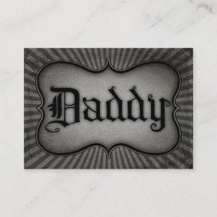 Gothic Text Daddy Calling Card