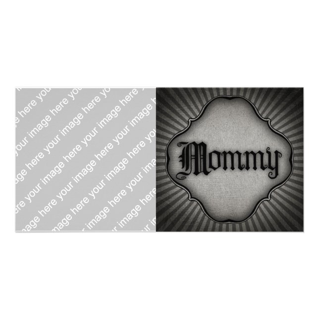 Gothic Text Mommy Card (Front)
