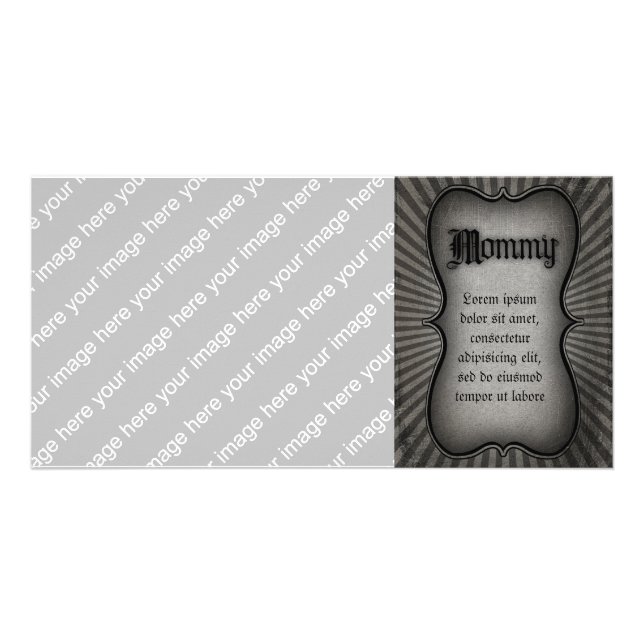 Gothic Text Mommy Card (Front)