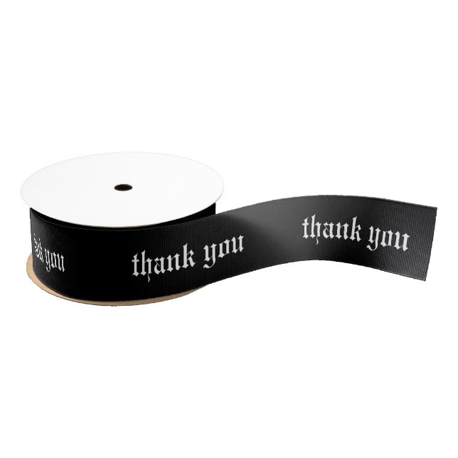 GOTHIC- THANK YOU RIBBON (Spool)
