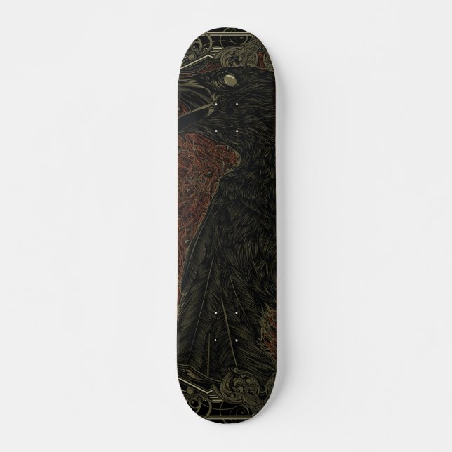 Gothic The Dead Crow Skateboard Deck (Front)