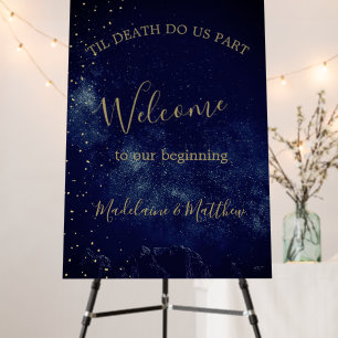 Gothic Theme Evening Celestial Welcome Wedding  Foam Board