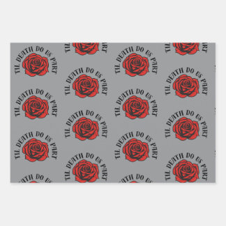 Gothic Til Death do us part wrapping paper