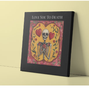 Gothic Til Death Skeleton Romance Wedding Art