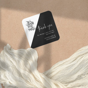 Gothic Till Death Do Us Part Thank You Wedding Square Sticker