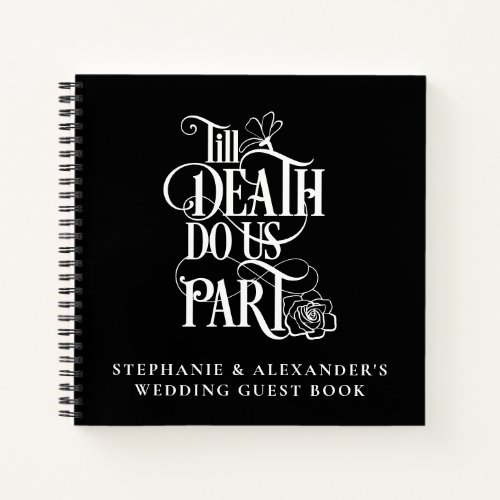 Gothic Till Death Do Us Part Wedding Guest Book