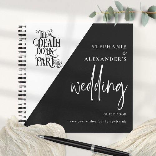 Gothic Till Death Do Us Part Wedding Guest Book