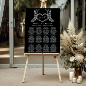 Gothic Till Death Halloween Wedding Seating Chart Foam Board