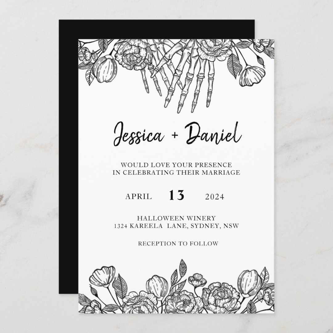 Gothic Till Death Wedding Invitation | Zazzle