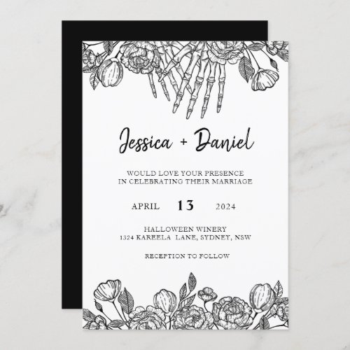 Gothic Till Death Wedding Invitation