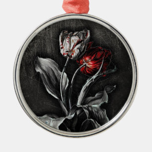 Gothic Tulips Metal Ornament