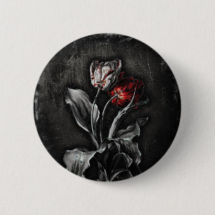 Gothic Tulips Pinback Button