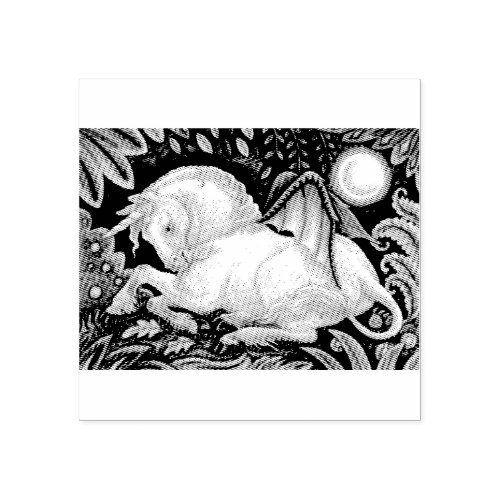 GOTHIC UNICORN BAT WINGS FANTASY RUBBER STAMP