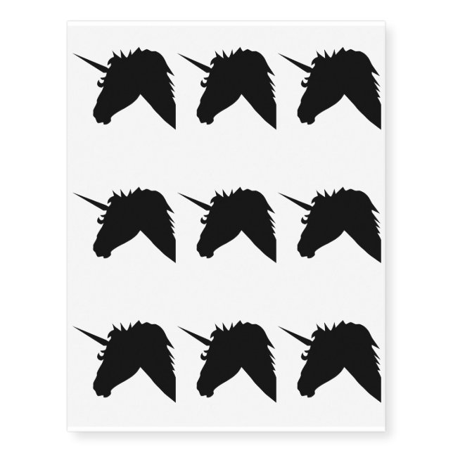 Gothic Unicorns Temporary Tattoos (Front)