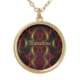 Gothic Valentine Gold Hearts Dark Arts Plated Necklace