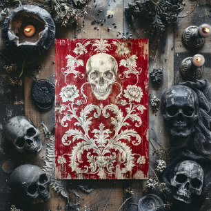 Gothic Valentine Skeleton Furniture Decoupage Tissue Paper