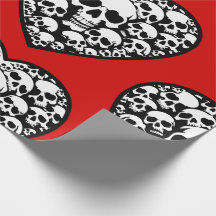 gothic valentines black heart skull