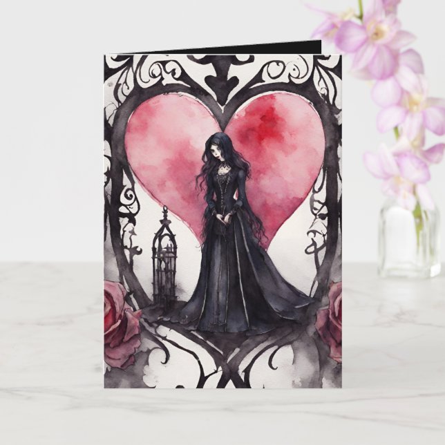 Gothic valentines card (Orchid)