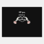 Gothic Valentines Classic - Skeleton Hands Heart  Sign